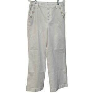 Talbots Wide Leg White Jeans